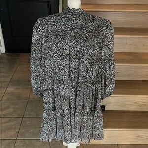 Just...Taylor Black and White Mock Neck Sundress